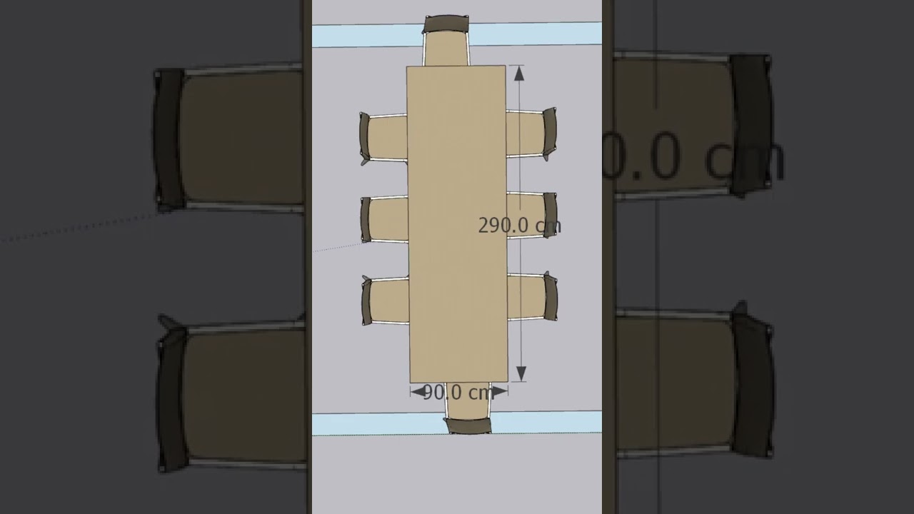 medidas de mesa rectangular para 10 personas