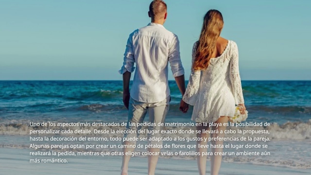 pedida de matrimonio en la playa