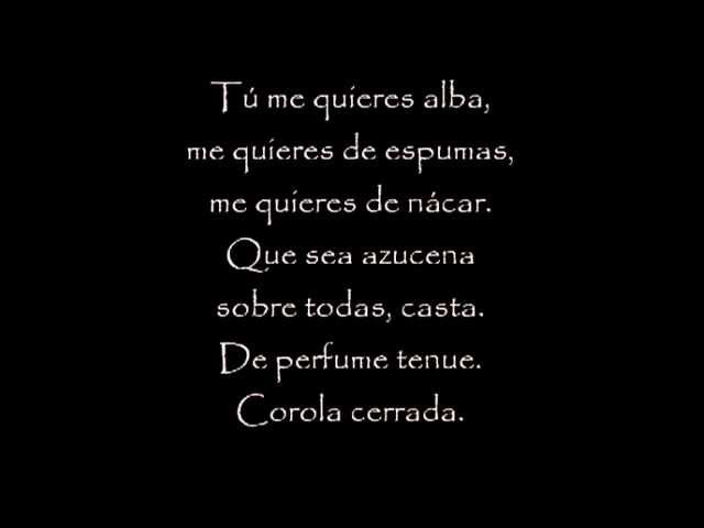 tu me quieres blanca alfonsina storni