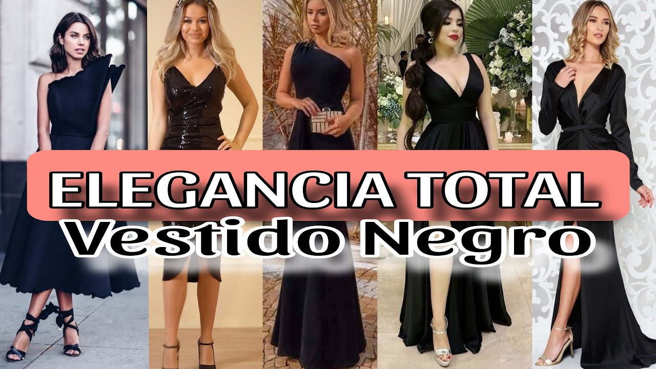 como combinar un vestido negro para una fiesta