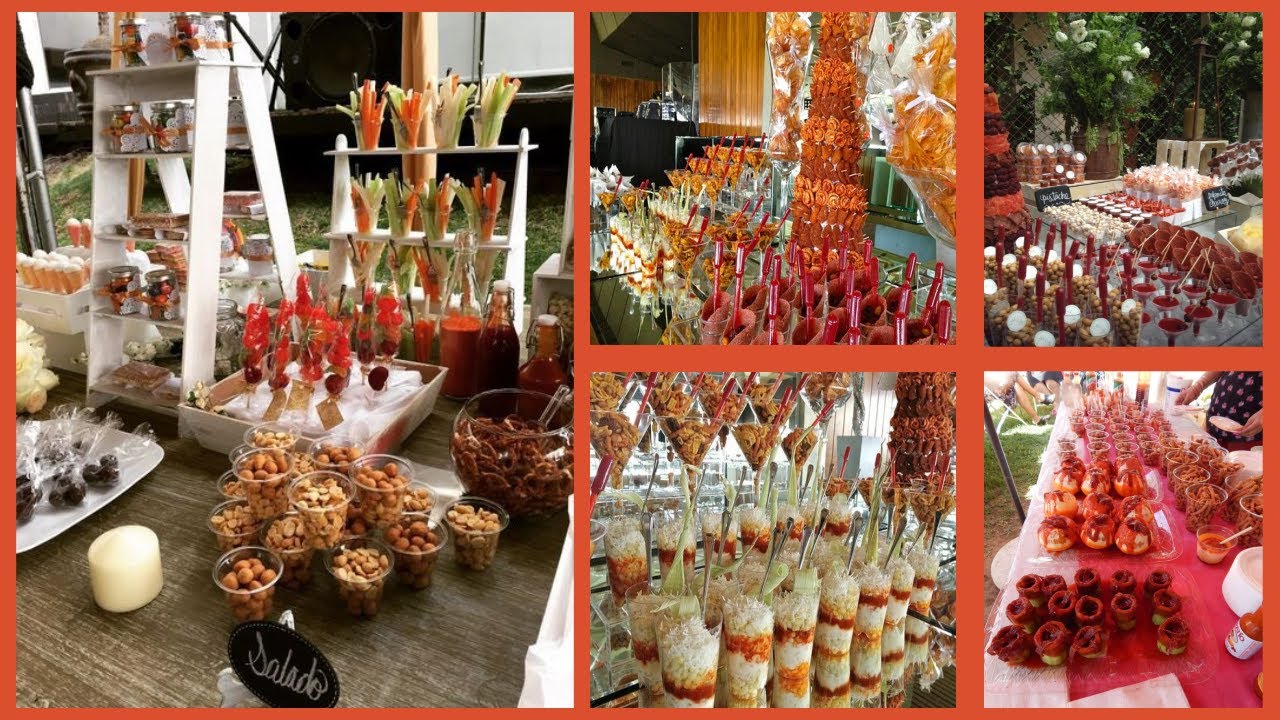 mesa de dulces salados y enchilados