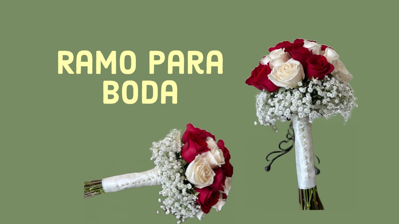 ramos de novia rosas rojas y blancas