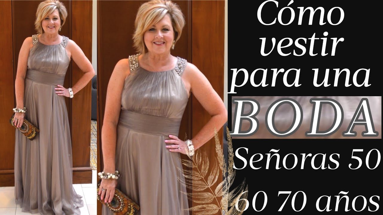 vestidos para señoras de 50 años para una boda