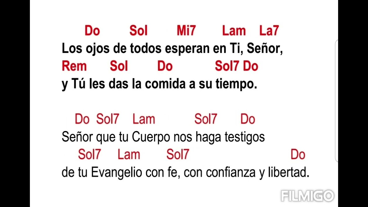 los ojos de todos esperan en ti