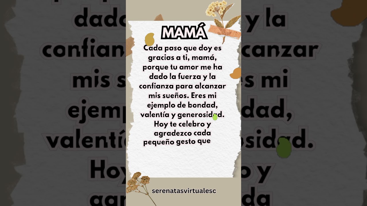 que escribir en una carta para mi mama