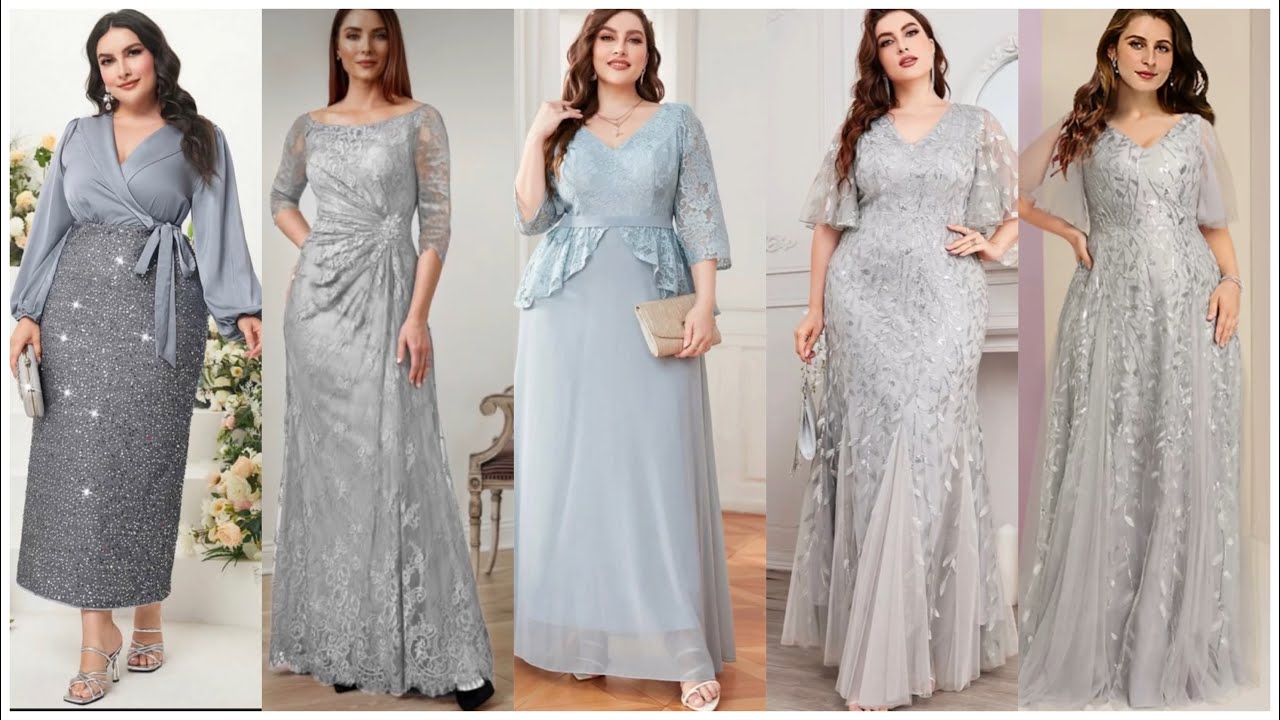 vestidos para boda de plata sencillos