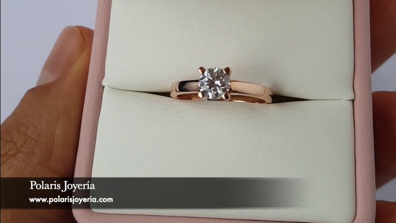 anillo de compromiso en oro rosa