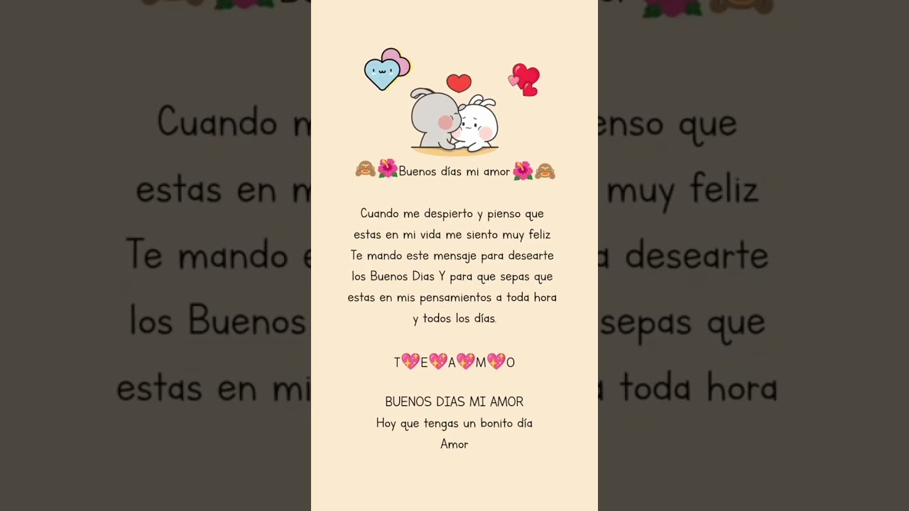 cartas de amor para desear buenos dias