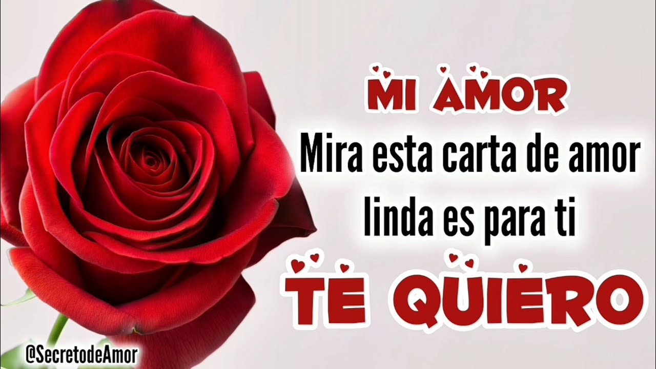 eres la mujer que amo carta