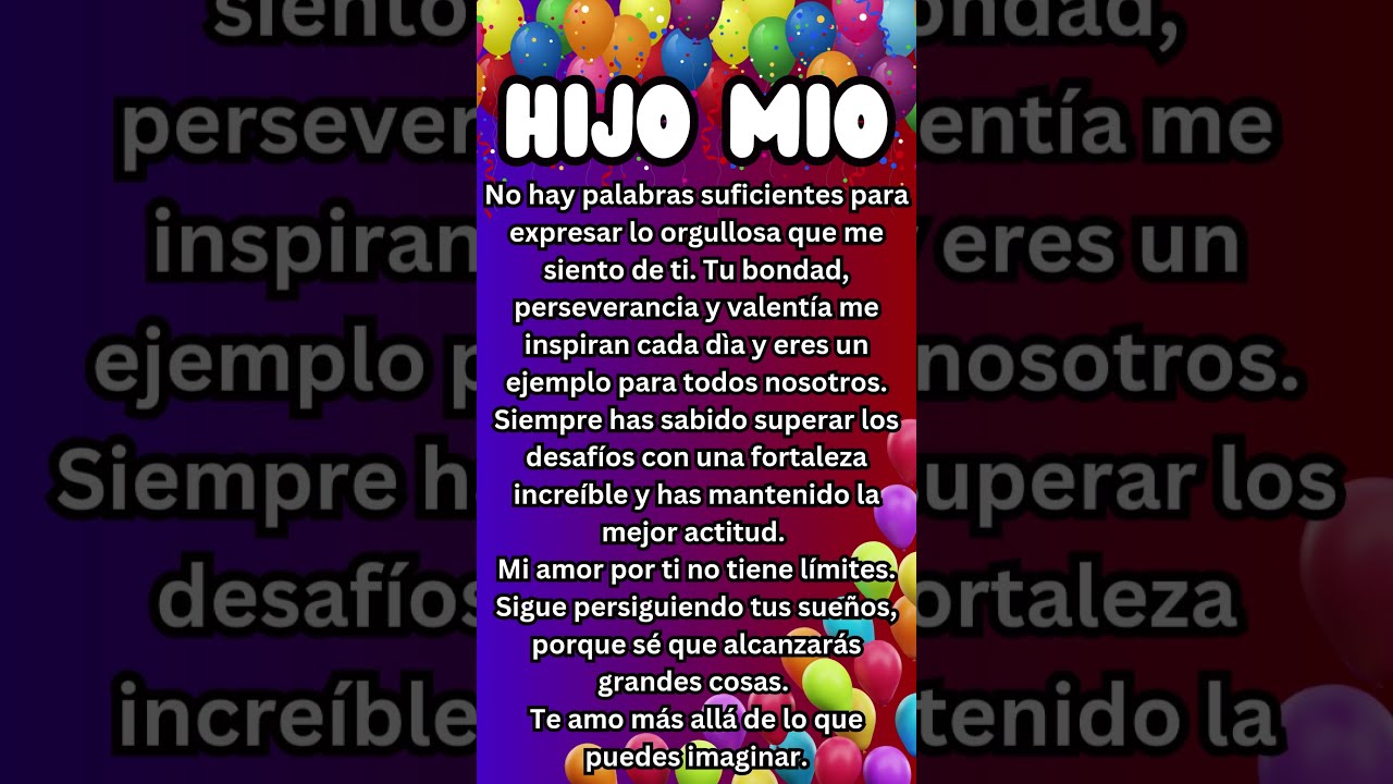 frases para un hijo en su primer añito