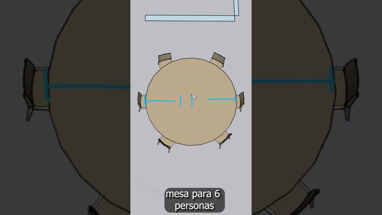 mesa redonda para 10 personas medidas