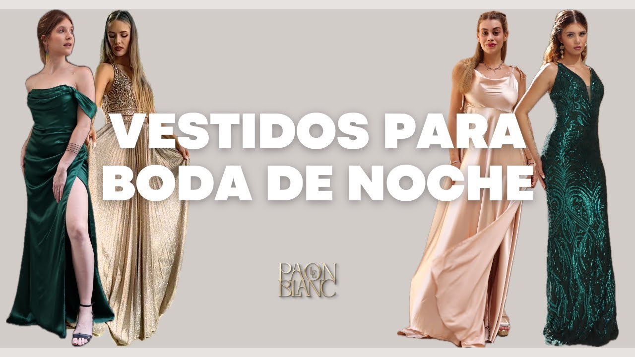 vestidos estampados para bodas de noche
