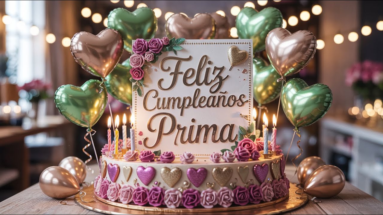 feliz cumpleaños a la prima mas hermosa