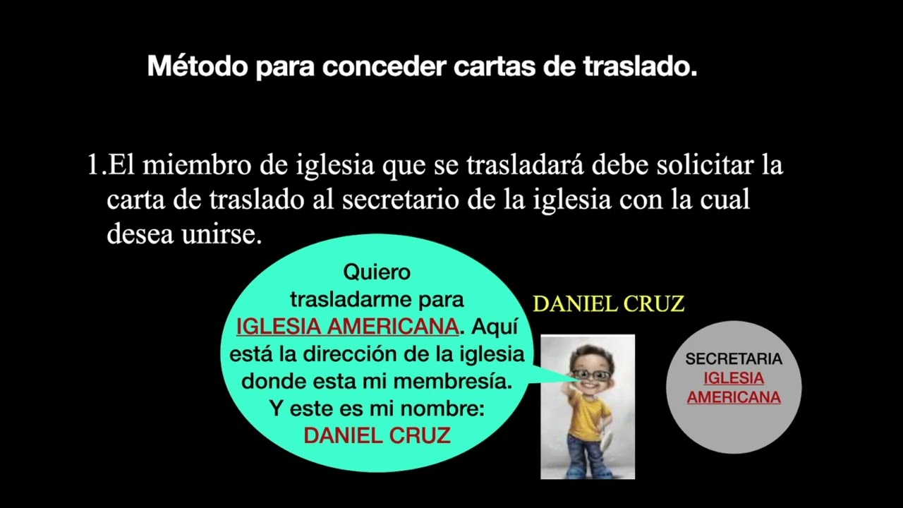 modelo de carta de traslado de iglesia