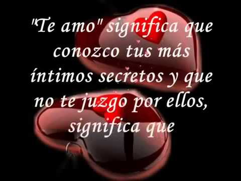te amo significa para siempre poema